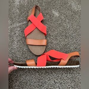 Worn once/ like new ! Brash women's neon sandals • size 11